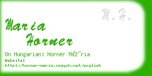 maria horner business card